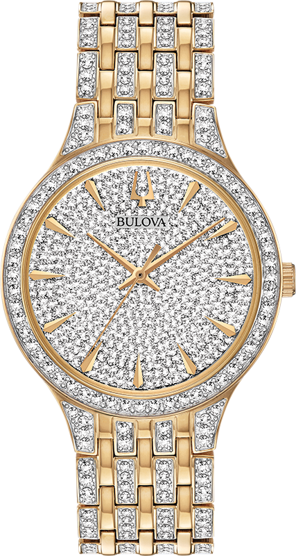 Bulova Crystal Quartz Mens Watch 98A229