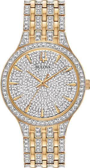 Bulova Crystal Quartz Mens Watch 98A229