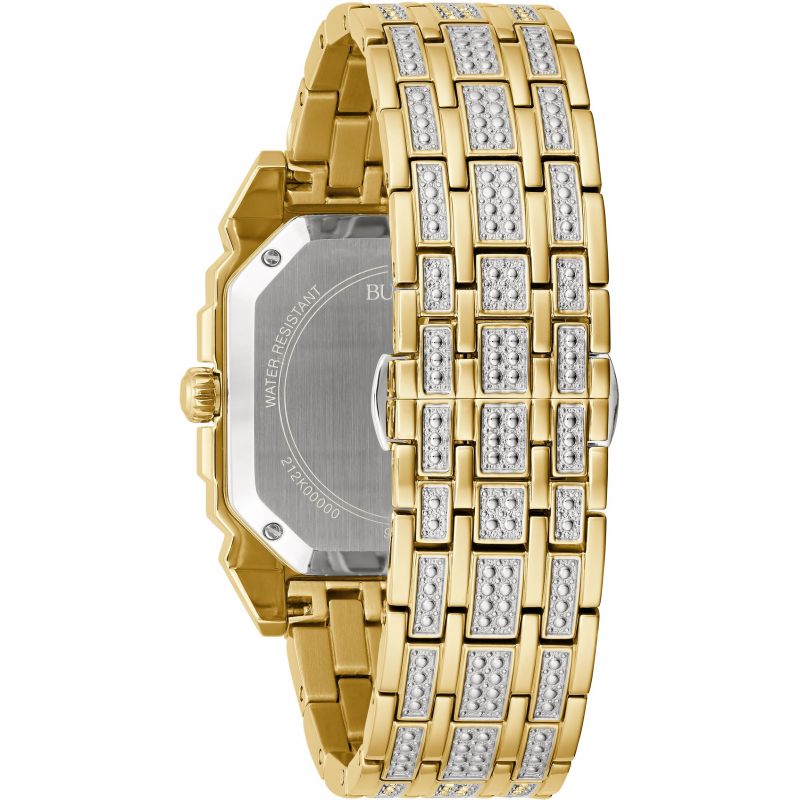 Bulova Crystal Octava Square Mens Watch 98A295