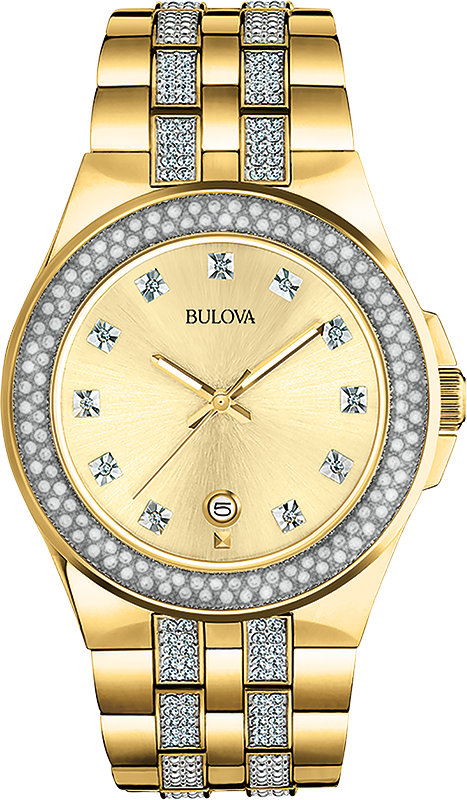 Bulova Crystal Quartz Mens Watch 98B174