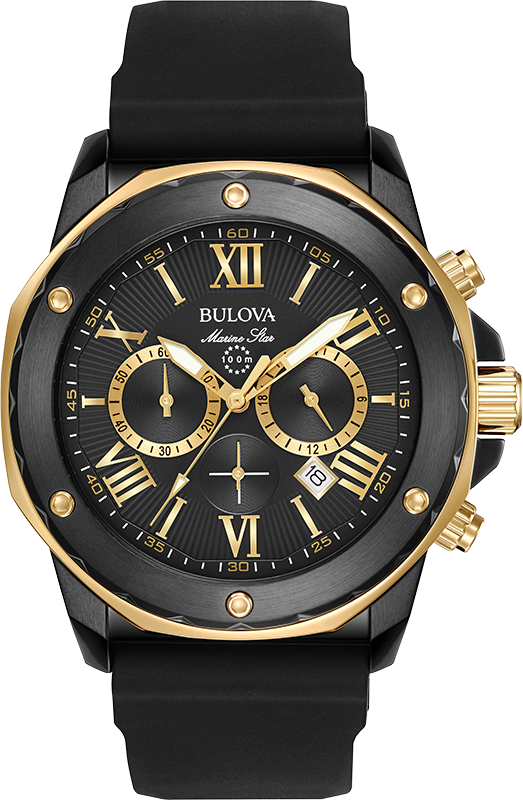 Bulova Marine Star Quartz Mens Watch 98B278