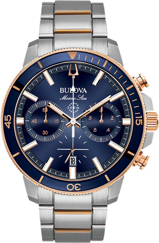 Bulova Marine Star Quartz Mens Watch 98B301