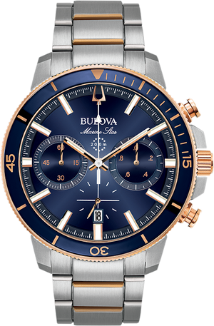 Bulova Marine Star Quartz Mens Watch 98B301