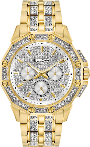 Bulova Crystal Quartz Mens Watch 98C126