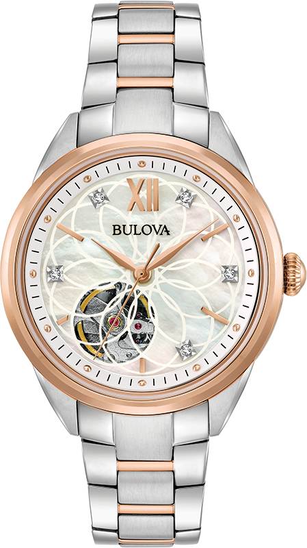 Bulova Classic Diamond Automatic Womens Watch 98P170
