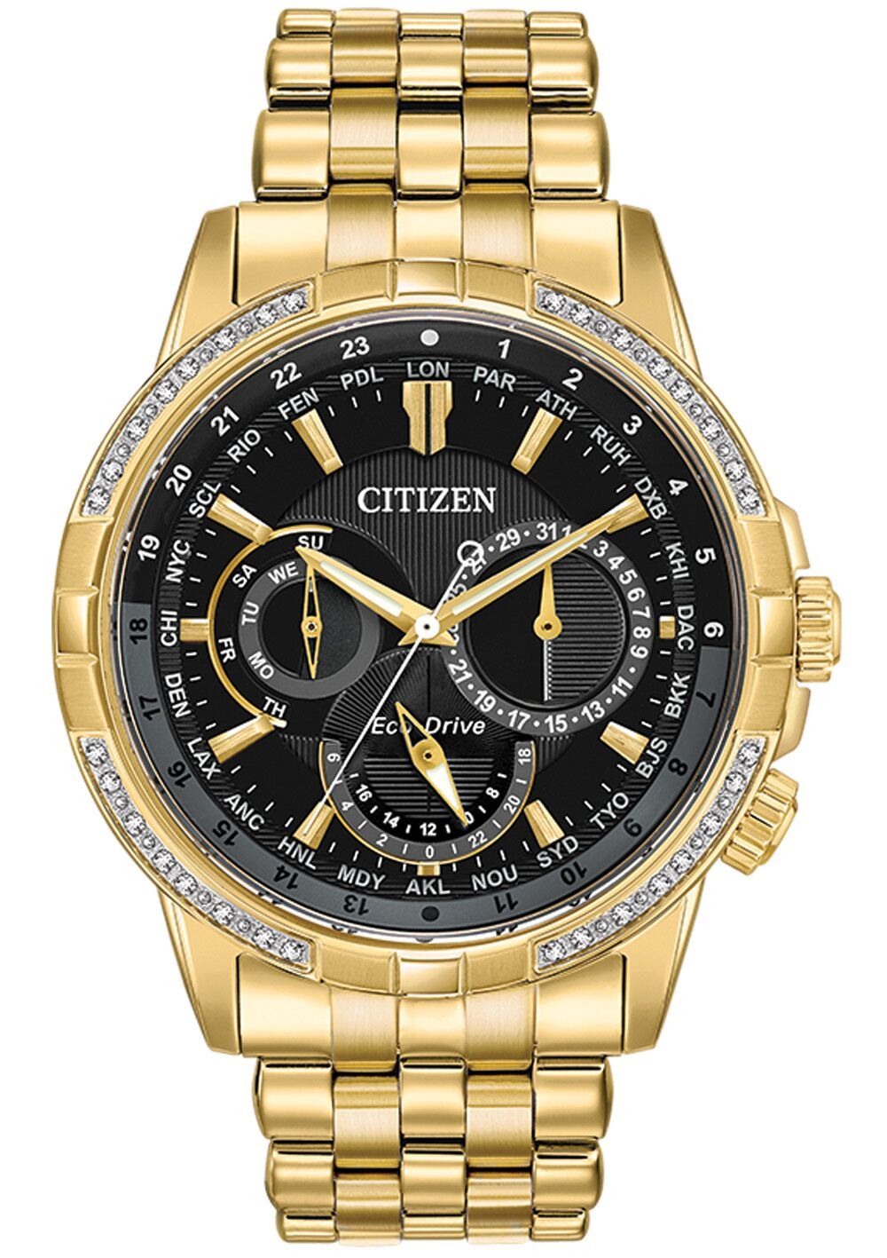 Citizen Calendrier Eco-Drive Diamonds Mens Watch BU2082-56E