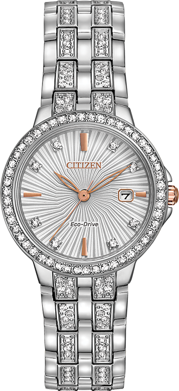 Citizen Silhouette Eco-Drive Crystal Womens Watch EW2340-58A