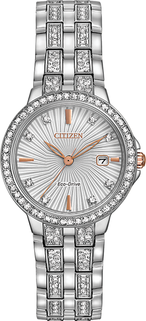 Citizen Silhouette Eco-Drive Crystal Womens Watch EW2340-58A