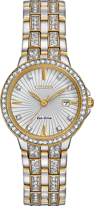 Citizen Silhouette Eco-Drive Crystal Womens Watch EW2344-57A