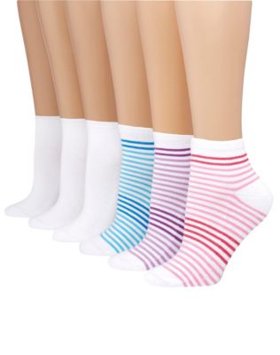 Hanes Women's White Ankle Socks, 6-pk