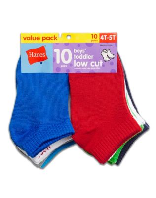 Hanes Boys' Infant/Toddler Low Cut 10-Pack-28-10