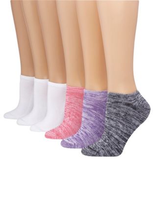 Hanes Women's ComfortBlend No-Show Socks 6-Pack-401/6P - activewearhub
