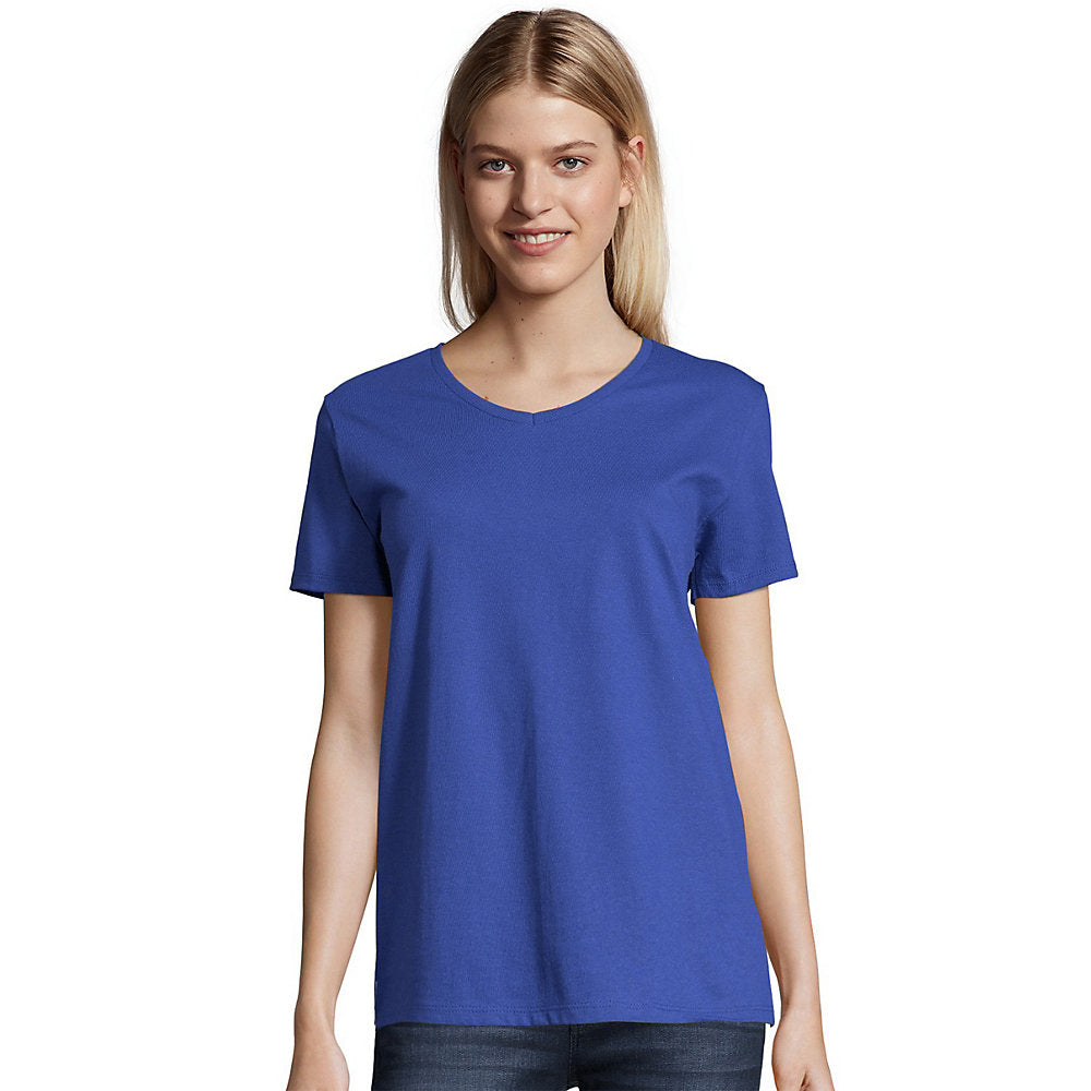 Hanes Relaxed Fit Women's ComfortSoft V-neck T-Shirt