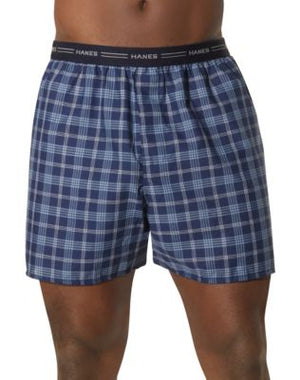 Hanes Mens Yarn Dyed Plaid Boxers 5-Pack-841BX5