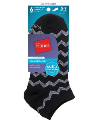 Hanes ComfortBlend Women's Low-Cut Socks 6-Pack-856/6
