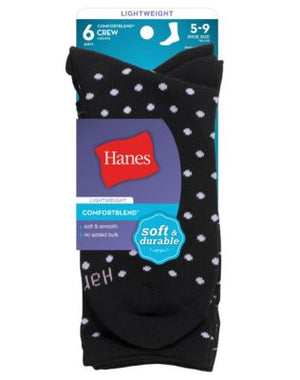 Hanes ComfortBlend Women's Crew Socks 6-Pack-859/6