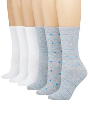 Hanes ComfortBlend Women's Crew Socks 6-Pack-859/6