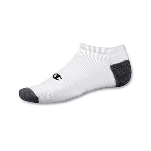 Champion Double Dry Performance Mens Black No-Show Socks 6-Pack