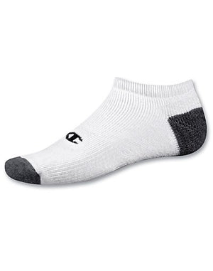 Champion Double Dry Performance Mens Black No-Show Socks 6-Pack