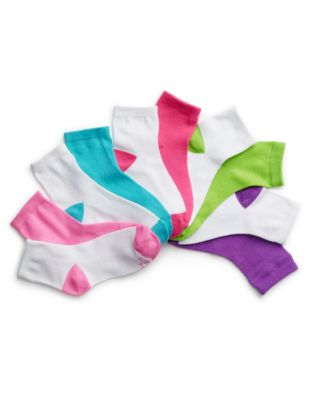 Hanes Girls' Ankle EZ Sort Socks Assorted 10-Pack-G40/10