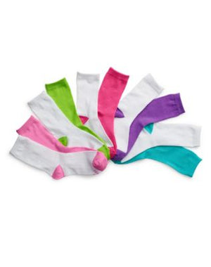 Hanes Girls' Crew EZ Sort Socks Assorted 10-Pack-G41/10