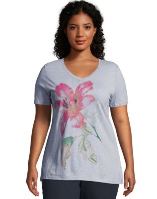 JMS Tropical Flower Short Sleeve Graphic Tee-GTJ181 Y06069