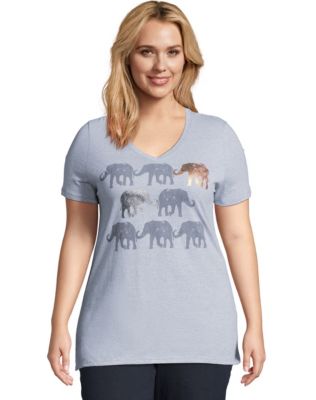 JMS Stylized Elephants Short Sleeve Graphic Tee-GTJ181 Y06443