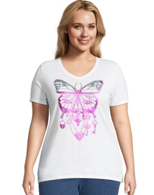 JMS Bedecked Butterfly Short Sleeve Graphic Tee-GTJ181 Y07188