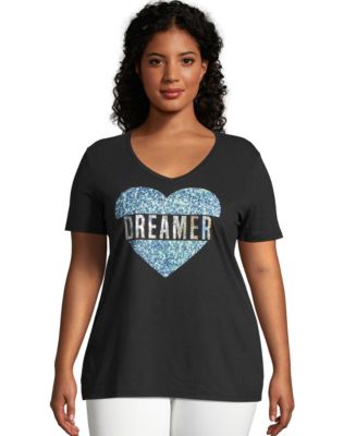 JMS Dreaming Heart Short Sleeve Graphic Tee-GTJ181 Y07190