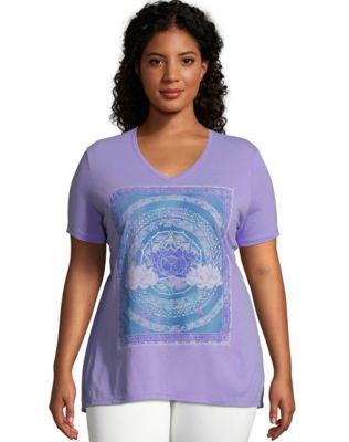 JMS Lotus Love Short Sleeve Graphic Tee-GTJ181 Y07238