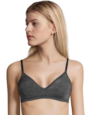 Hanes Comfy Support Women's Convertible Wireless T-Shirt Bra, Comfort Flex  Fit Gravel Grey Heather XL 