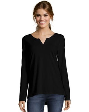 Womens Hanes Lightweight Split Neck Tunic-O9304