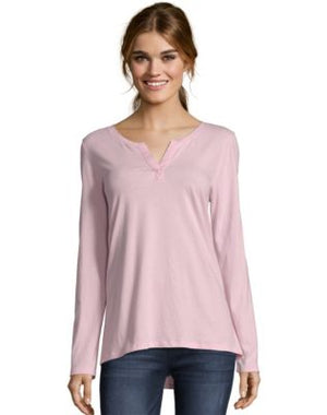 Womens Hanes Lightweight Split Neck Tunic-O9304