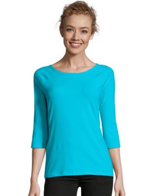 Hanes Stretch Cotton Women's Raglan Sleeve Tee-O9343