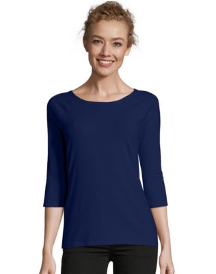 Hanes Stretch Cotton Women's Raglan Sleeve Tee-O9343