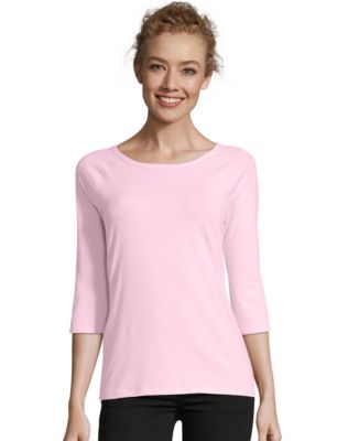 Hanes Stretch Cotton Women's Raglan Sleeve Tee-O9343