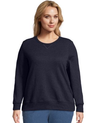 Just My Size ComfortSoft EcoSmart V-Notch Crewneck Women's Sweatshirt-OJ098