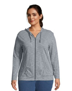 Just My Size Slub-Cotton Full-Zip Women's Hoodie-OJ168