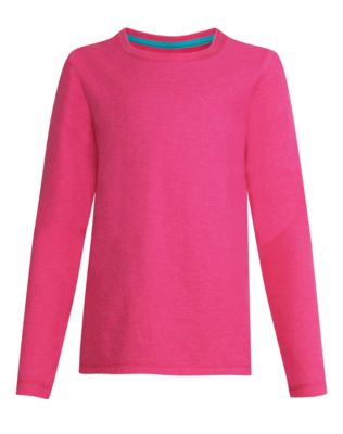 Hanes Girls' Long-Sleeve Crewneck T-Shirt-OK123