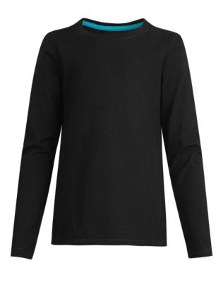 Hanes Girls' Long-Sleeve Crewneck T-Shirt-OK123