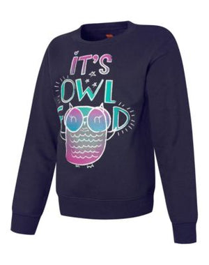 Hanes ComfortSoft EcoSmart Girls' Graphics Crewneck Sweatshirt-OK266