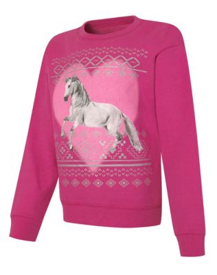 Hanes ComfortSoft EcoSmart Girls' Graphics Crewneck Sweatshirt-OK266