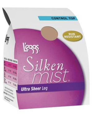 L'eggs Silken Mist Ultra Sheer with Run Resist Technology, Control Top Sheer Toe Pantyhose, 1-Pack-20161