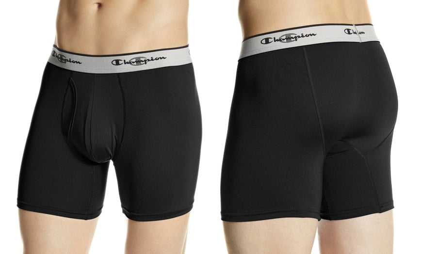 Champion Men’s Tech Performance Long Leg Boxer Briefs 2-pack-TPLBBK