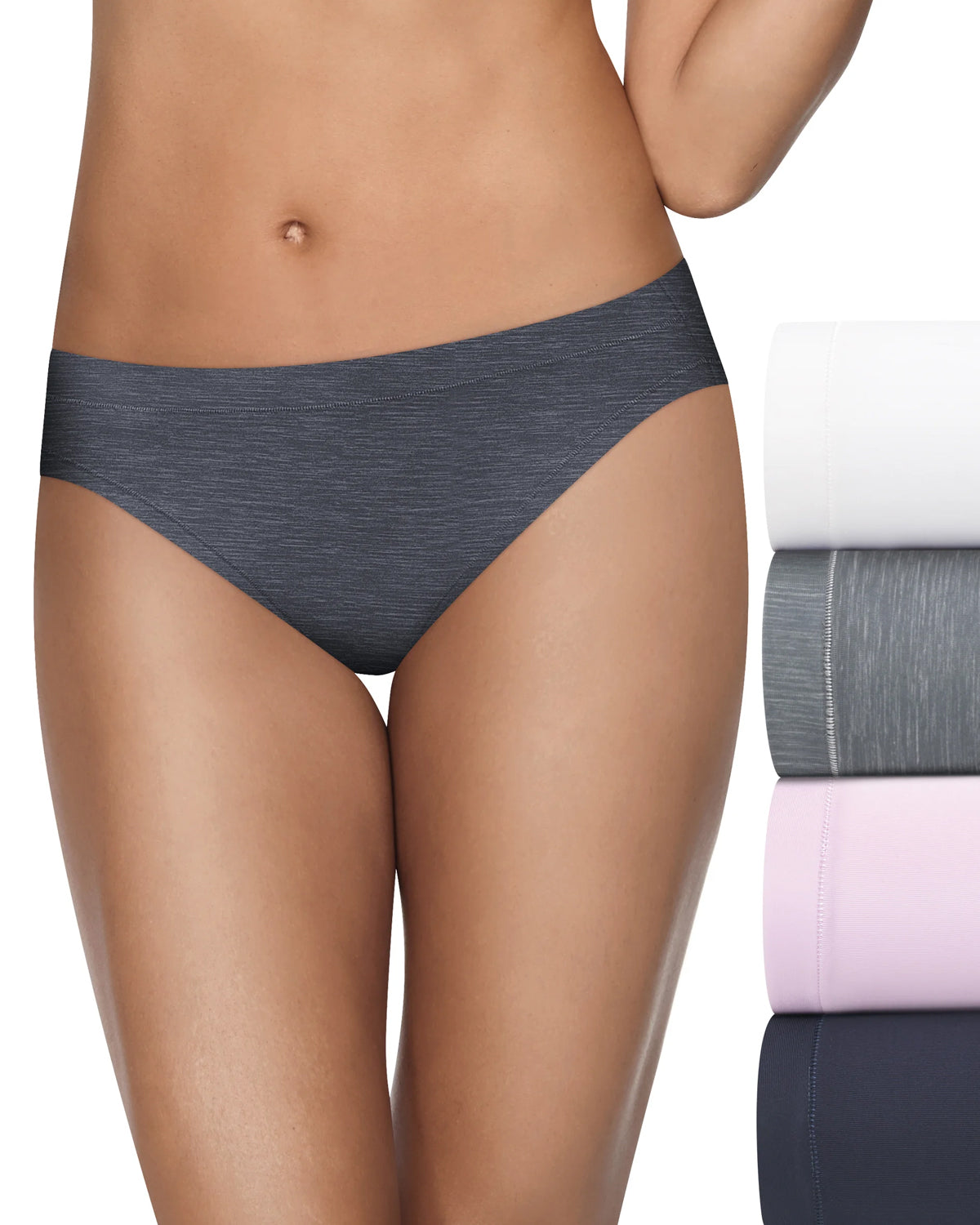 Hanes Ultimate Women's Cool Comfort Microfiber Hi-Cut Underwear, 4-Pack