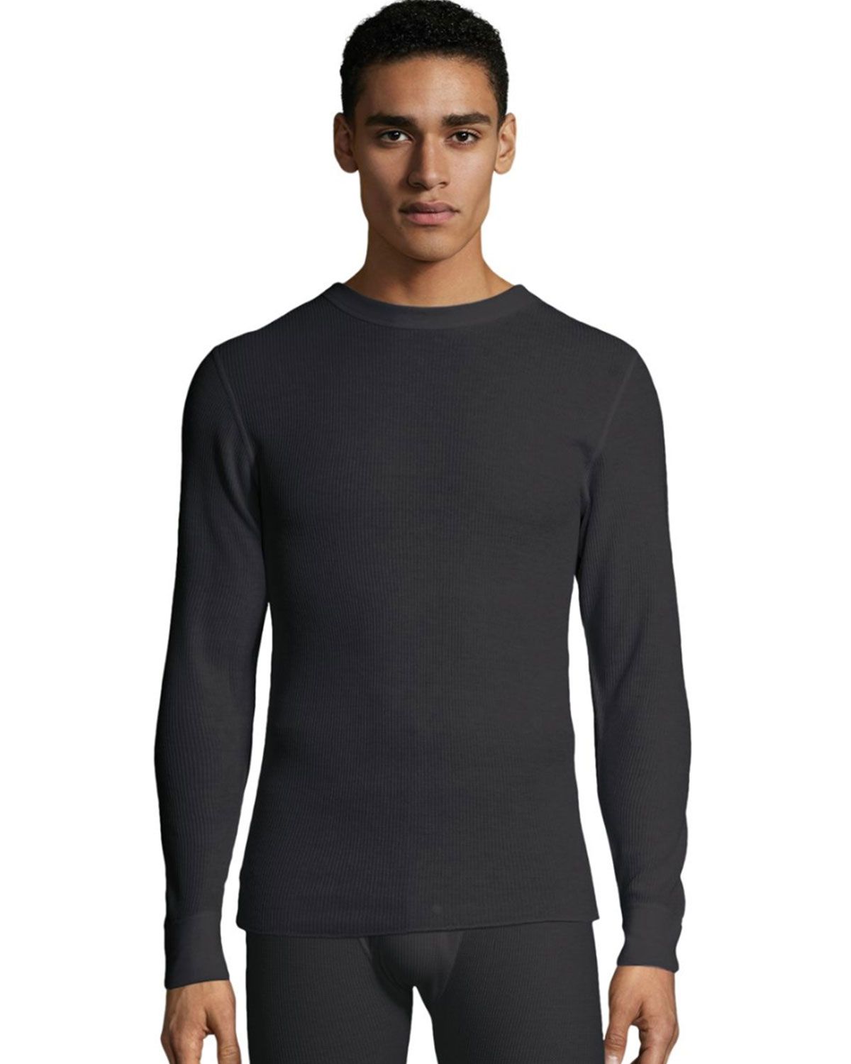 Hanes Mens Waffle Knit Thermal Crewneck-125439