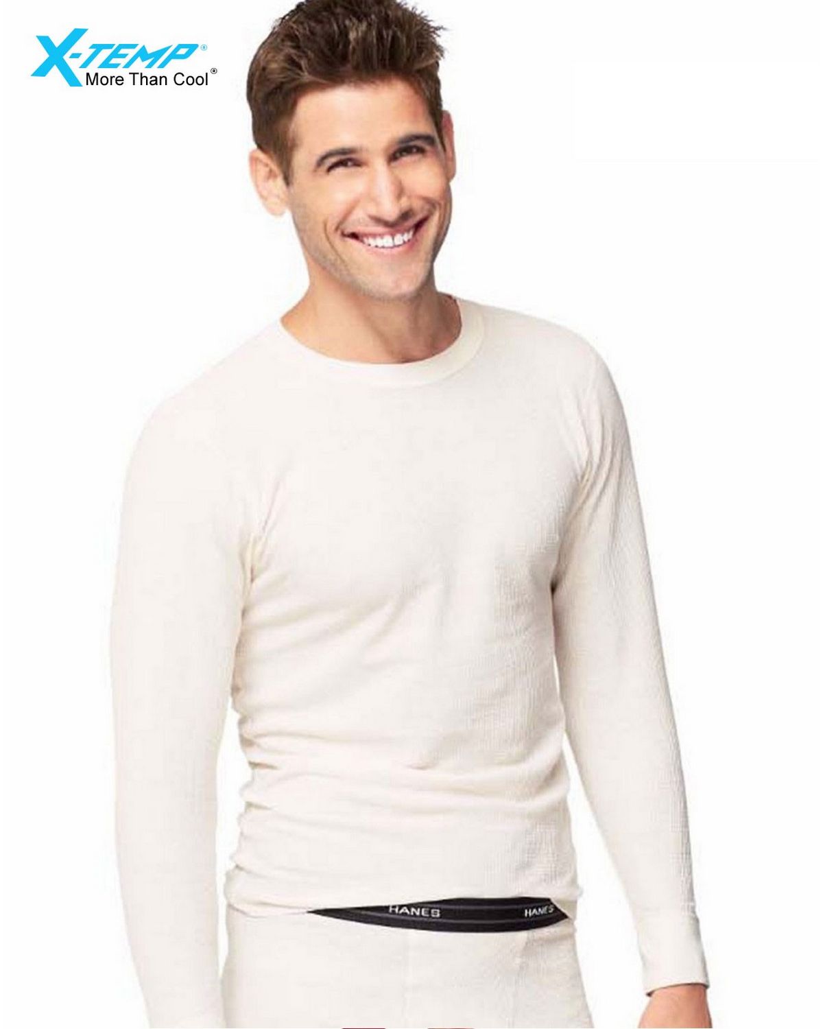 Hanes X-Temp Mens Organic Cotton Thermal Crew 3X-4X-14600