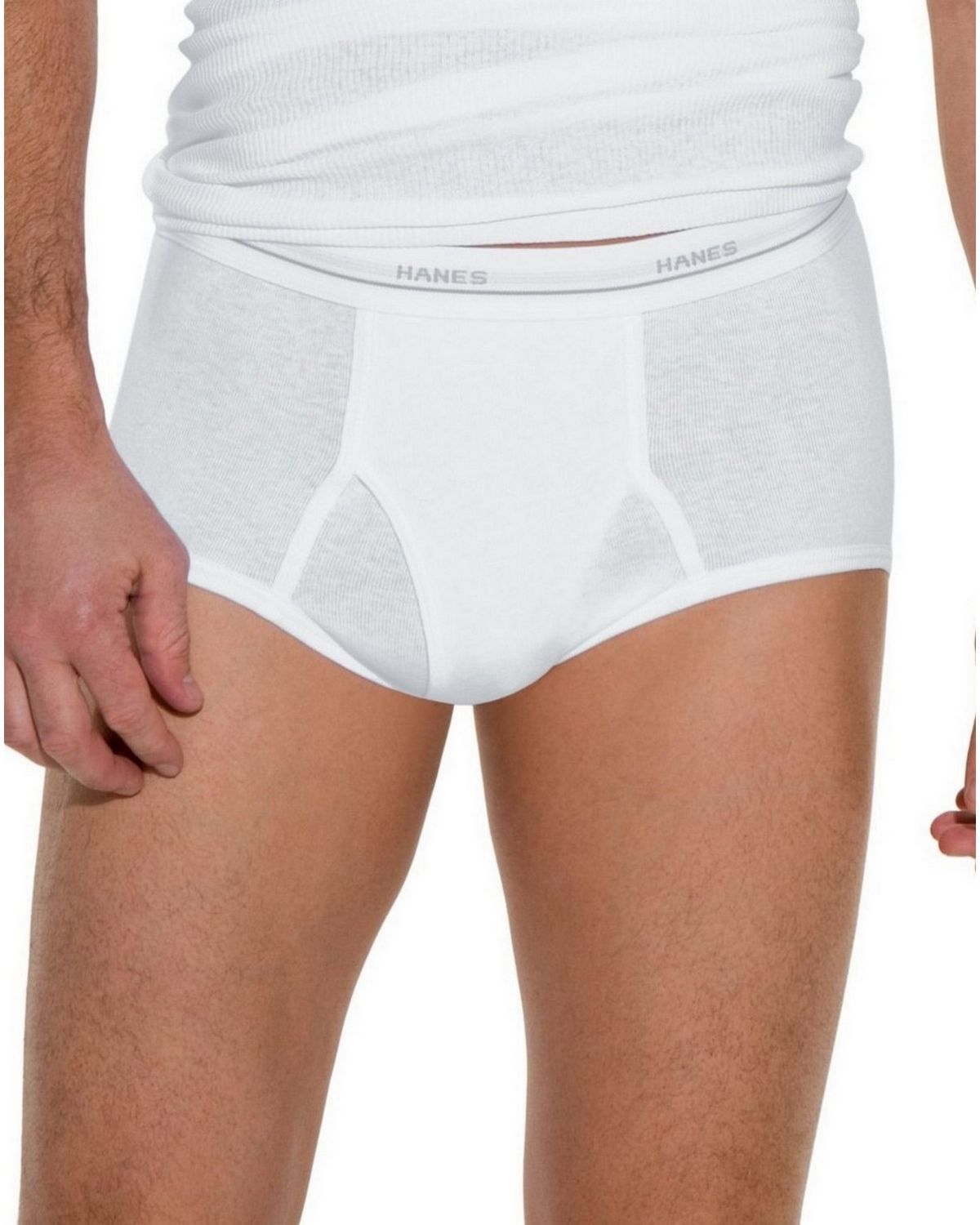 Hanes Mens White Briefs 3 Pack-2252P3