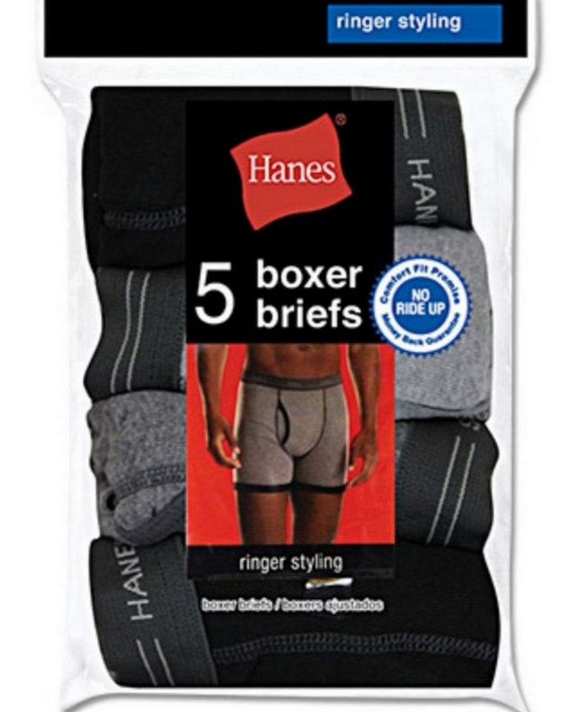 Hanes Mens Boxer Briefs with Comfort Flex Waistband 5-Pack-2349Z5