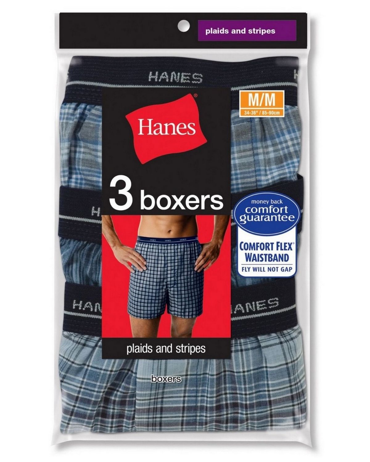 Mens Red Label Exposed Elastic Waistband Boxer P2-841VTY